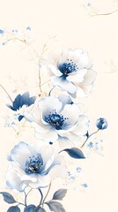 Chinese illustration flowers