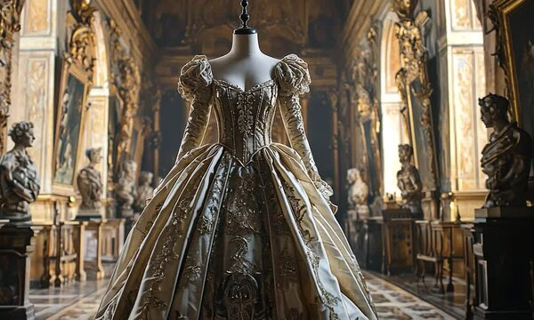 baroque italian noblewoman dress video