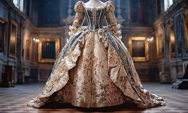 baroque italian noblewoman dress video