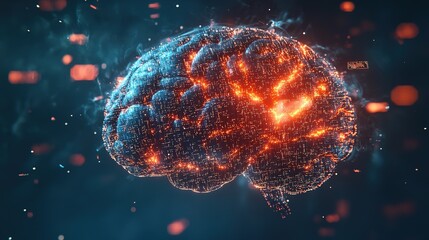 Glowing AI Neural Network with Floating Code Symbols in a Dark Void, Symbolizing the Complexity and Mystery of Advanced Technology
