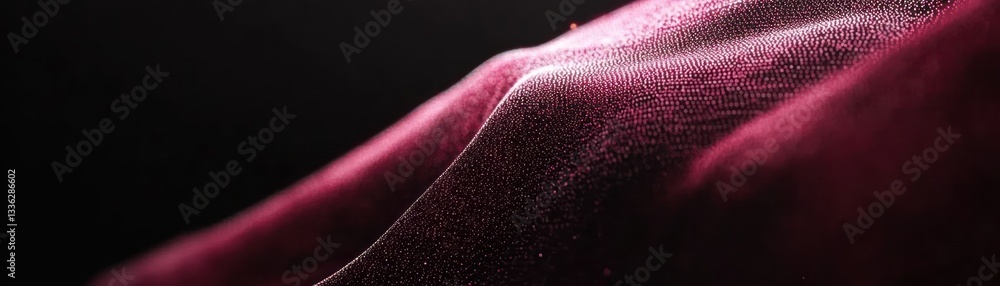 Poster Abstract composition of a textured fabric with deep colors and shadows