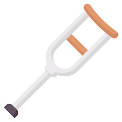 crutches vector flat icon