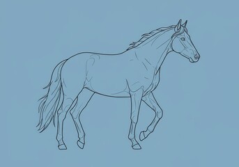 Horse Sketch Outline