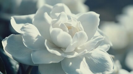Elegant White Flower in Soft Natural Light for Floral Photography