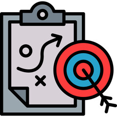 Plan lineal color icon