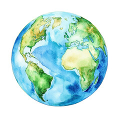 [Transparent Background PNG]Watercolor Illustration of Earth