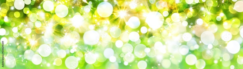 Poster Abstract background showcasing bokeh effects with sparkling starburst highlights