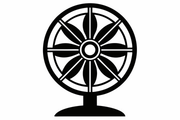 electric fan icon line art silhouette vector illustration