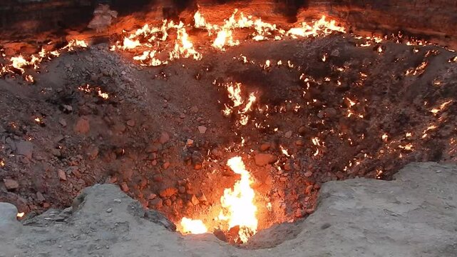 The Door to Hell / Darvaza Gas Crater in Turkmenistan