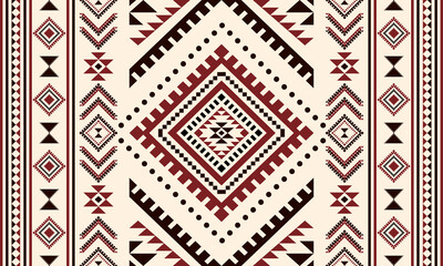 Aztec Native American Navajo tribal ethnic Southwest Mexican boho indian geometric texture ornament seamless pattern fabric colorful design vector for textile printing blanket rug carpet fashion