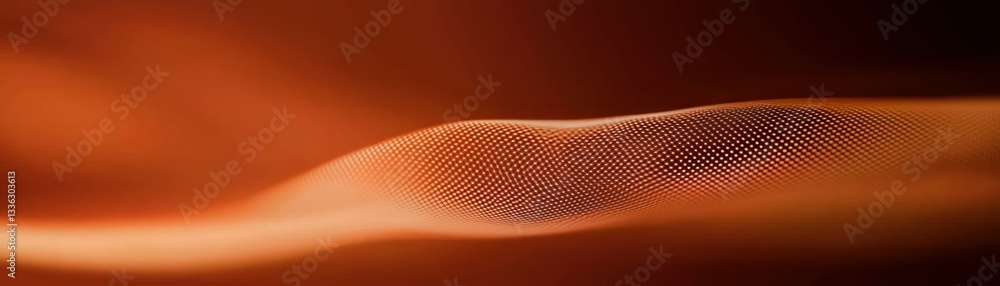 Poster Abstract view of a flowing network of interconnected dots