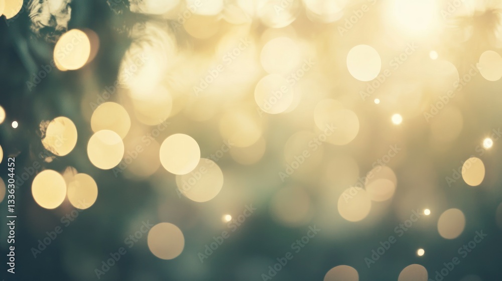 Poster abstract background with blurry golden lights creating a festive atmosphere