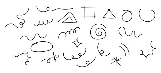 scribble line, doodles simple linear, doodle line sticker, scribble line hand drawn, marker scribble element