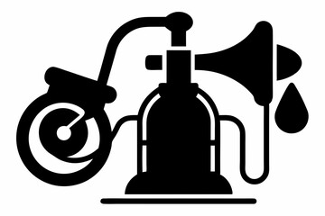 breastfeeding pump line art silhouette vector illustration