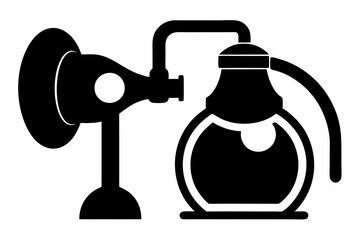 breastfeeding pump line art silhouette vector illustration