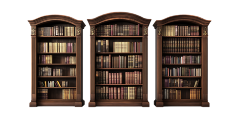 Pack Library set against transparent background for Educational Branding, Bookstore Designs, or Learning-Themed Projects