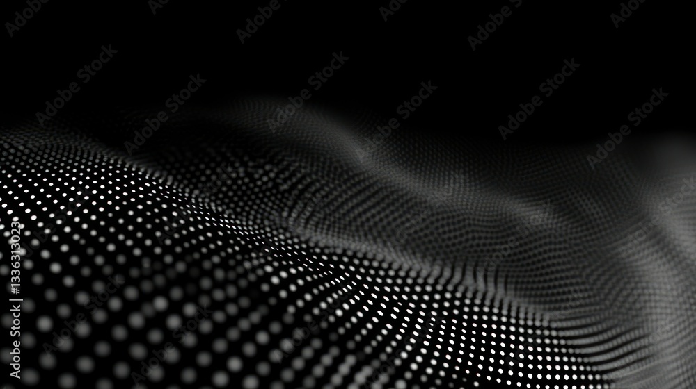 Poster A visual representation of a digital flowing network of dots