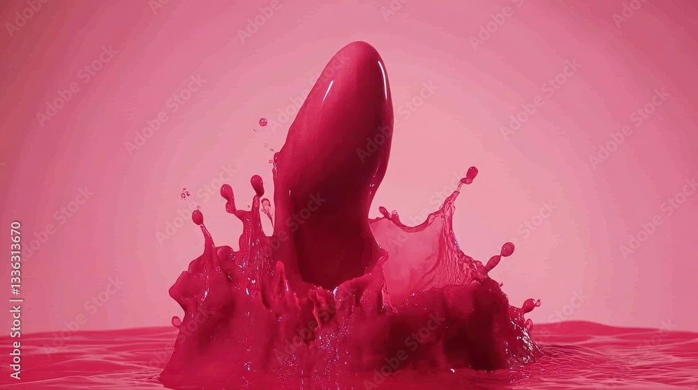 Poster a dynamic artistic representation of a vibrant liquid splash