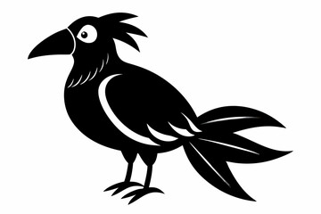 mango bird line art silhouette vector illustration