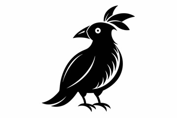 mango bird line art silhouette vector illustration