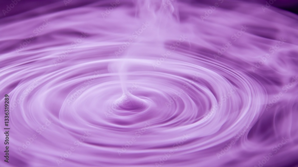 Aufkleber concentric circles of purple fluid with a light source coming down