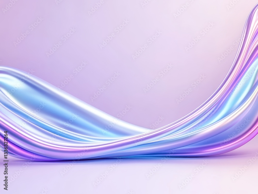 Poster abstract flowing waves in pastel colors creating a serene background effect (1)