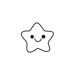 Cute cartoon star hand drawn doodle