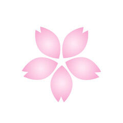 sakura flower pink vector illustration isolated on white