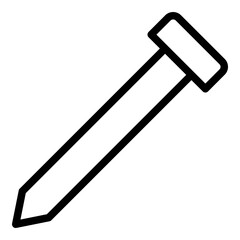 Nail icon. Vector line icon