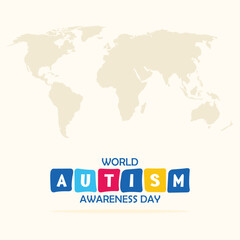 Fototapeta premium World autism awareness day banner simple design