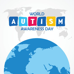 Obraz premium World autism awareness day simple design