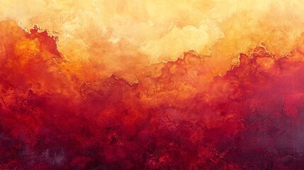 Fototapeta premium A textured abstract painting using warm colors and flowing forms