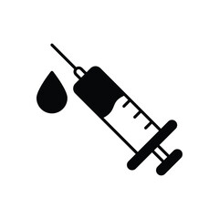 Syringe  vector icon stock illustration