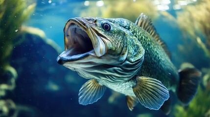 Vibrant Bass Lure - Captivating Close-up of Fishing Bait for Anglers