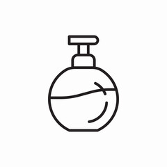 Obraz premium Medical laboratory flask bottle icon vector sign