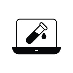 Laptop  vector icon stock illustration
