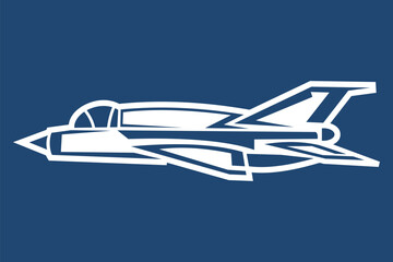 simple Russian fighter jet icon vector illustration