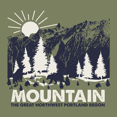 Mountain The Great Northwest Portland.eps