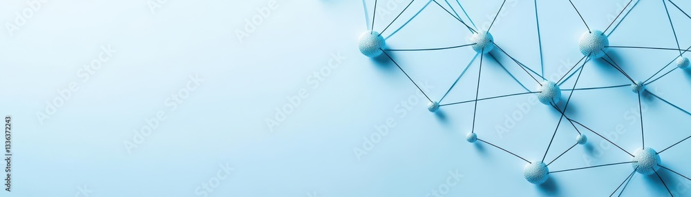 Poster abstract business connection on social network online concept