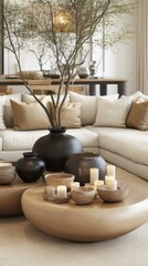 Modern Minimalist Living Room Decor with Natural Elements