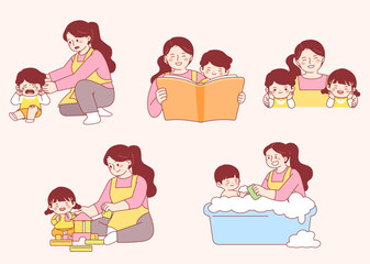 childcare, daycare centers, childcare teachers, housewives, care support, single-parent families, children, government support,