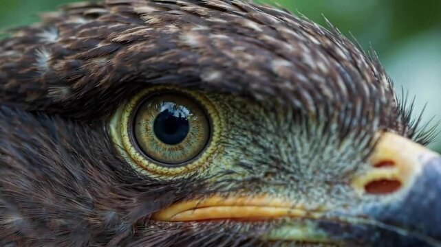 Extreme close up eye of eagle