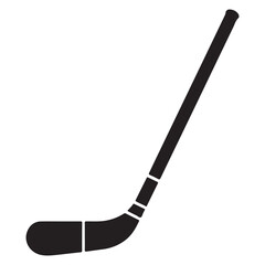 Hockey stick silhouette with grip markings sports equipment icon