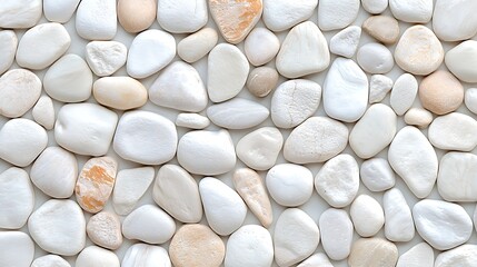 Artistic concepts close-up view of abstract white pebbles texture in nature landscape