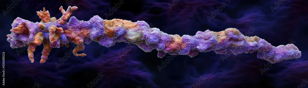 Poster a colorful and abstract illustration of an intricate structure