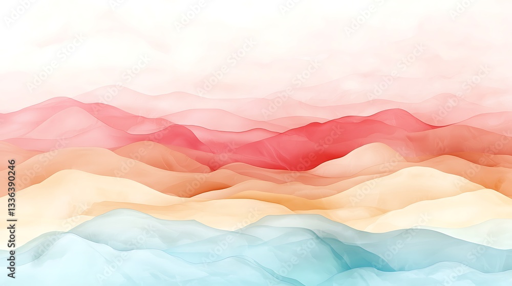 Poster abstract texture landscape background soft color waves tranquil environment artistic viewpoint