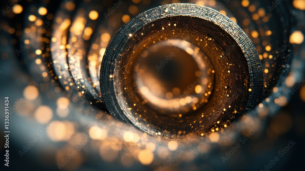 Poster Abstract Spiral Displays of Circular Designs with Sparkling Particles