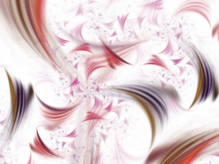 Fototapeta premium Multi Color Blur Bright Background. Fractal Twirl Curved Lines