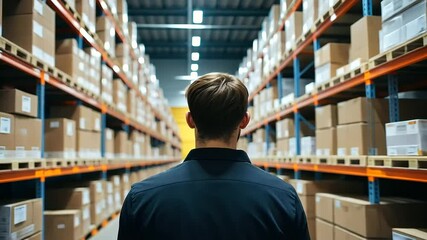 Warehouse workers scanning barcodes in bright industrial setting
