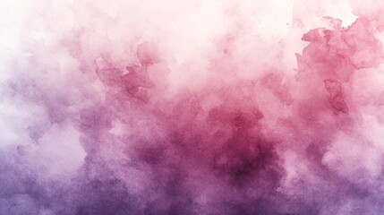 Obraz premium An abstract painting displaying purple pink and white watercolor effects